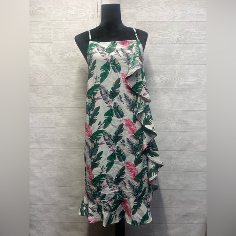 Boohoo Palm Leaf Skater dress‎ 16
